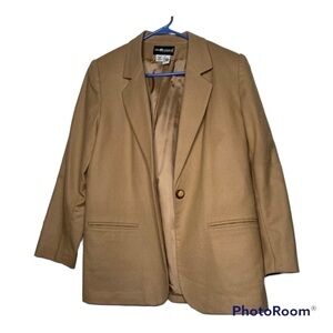 SAG Harbor vintage 100% wool gold blazer